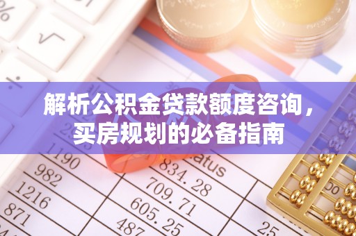 康乐解析公积金贷款额度咨询，买房规划的必备指南