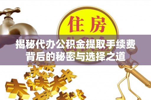 康乐揭秘代办公积金提取手续费背后的秘密与选择之道