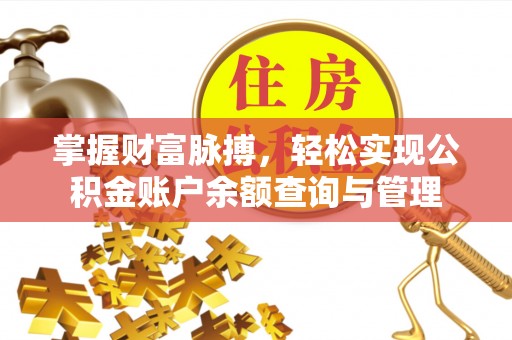 康乐掌握财富脉搏，轻松实现公积金账户余额查询与管理