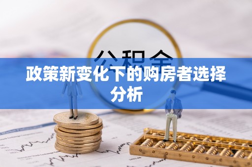 康乐政策新变化下的购房者选择分析