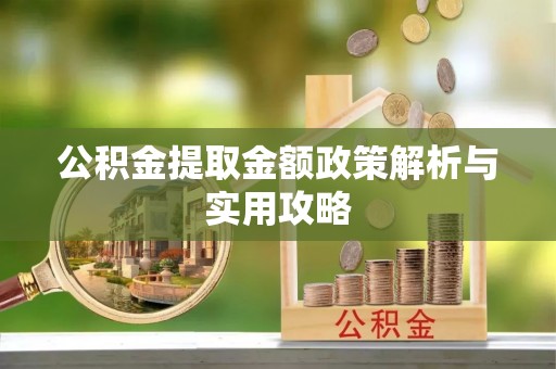 康乐公积金提取金额政策解析与实用攻略