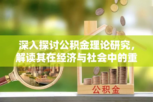康乐深入探讨公积金理论研究，解读其在经济与社会中的重要角色