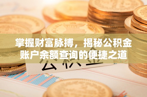 康乐掌握财富脉搏，揭秘公积金账户余额查询的便捷之道