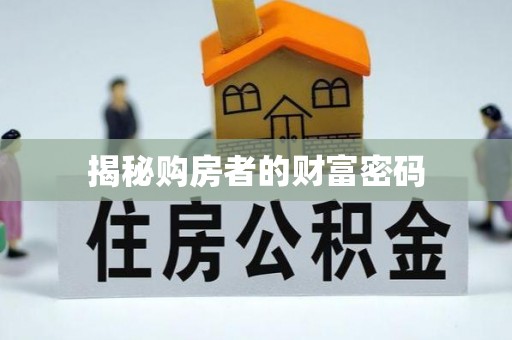 康乐揭秘购房者的财富密码