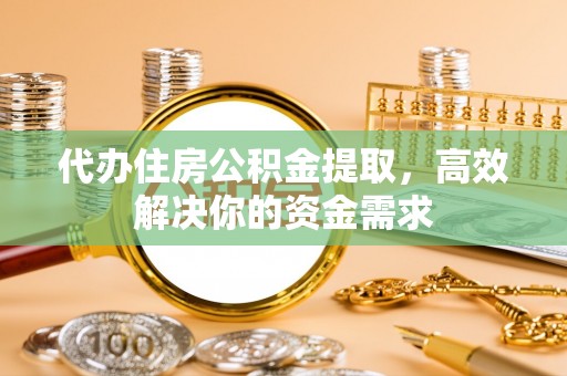 康乐代办住房公积金提取，高效解决你的资金需求