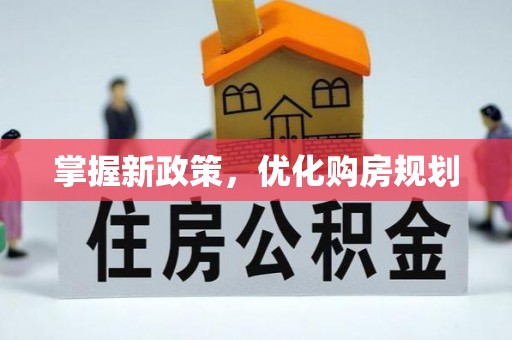 康乐掌握新政策，优化购房规划