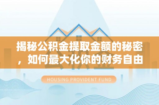 康乐揭秘公积金提取金额的秘密，如何最大化你的财务自由