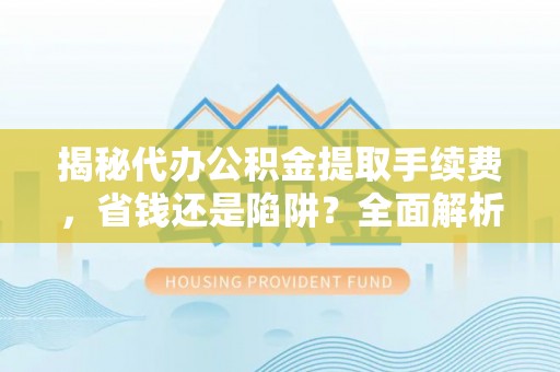 康乐揭秘代办公积金提取手续费，省钱还是陷阱？全面解析与避坑指南