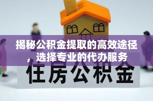 康乐揭秘公积金提取的高效途径，选择专业的代办服务