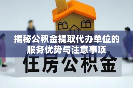 康乐揭秘公积金提取代办单位的服务优势与注意事项